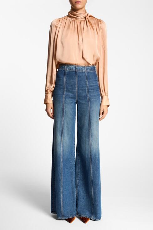 Ulla Johnson Denim - NWT Ulla Johnson Bianca Wide Leg Jeans Danube Wash High Rise Size 26